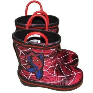 NEW MARVEL SPIDERMAN RAINBOOTS SZ 6